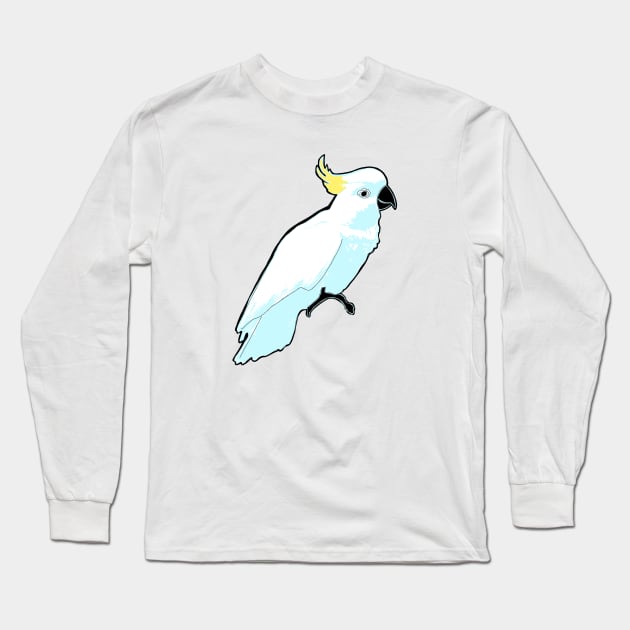 Australian Native Bird - Cockatoo Long Sleeve T-Shirt by annaleebeer